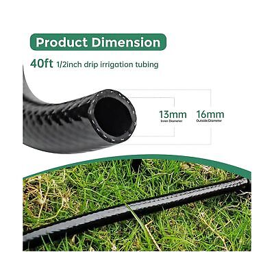 40 FT  inch Drip Irrigation Tubing Main Line Hose Tube